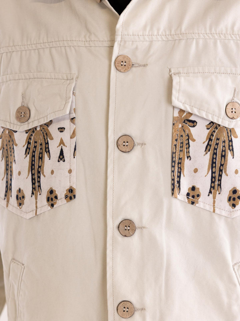 Field jacket uomo off white FHS TRIPOL PANNA TOOCO 