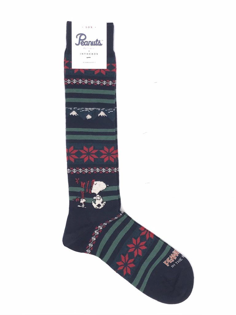 Calzini snoopy christmas righe blu FW250012 BLU IN THE BOX 