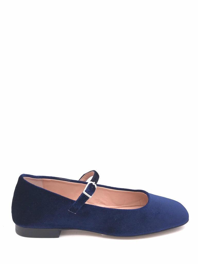Ballerina donna cinturino velluto blu NA11 BLU ZULIAN 