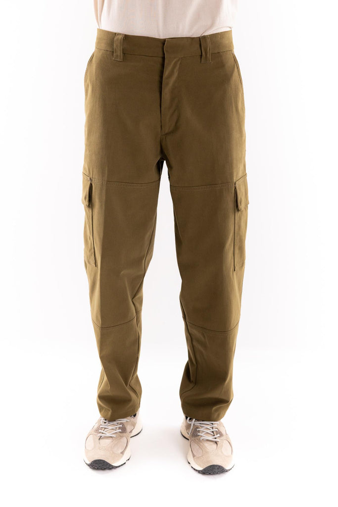 Pantalone cargo in tessuto verde marcio B071 VERDE MARCIO PAOLO PECORA 