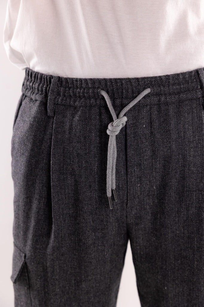 Pantalone cargo misto lana antracite OF1F2W5P033 ANTRACITE OUTFIT 