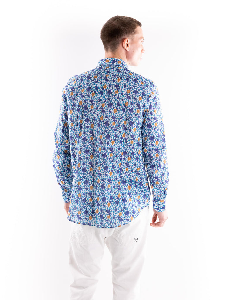 Camicia uomo in lino  in fantasia floreale multicolor GERANIO 2539MULTICOLOR PORTOFIORI 