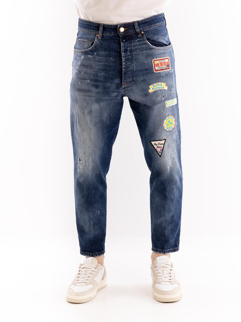 Jeans uomo Orlando blu con patch M2S4023 BLU DON THE FULLER 