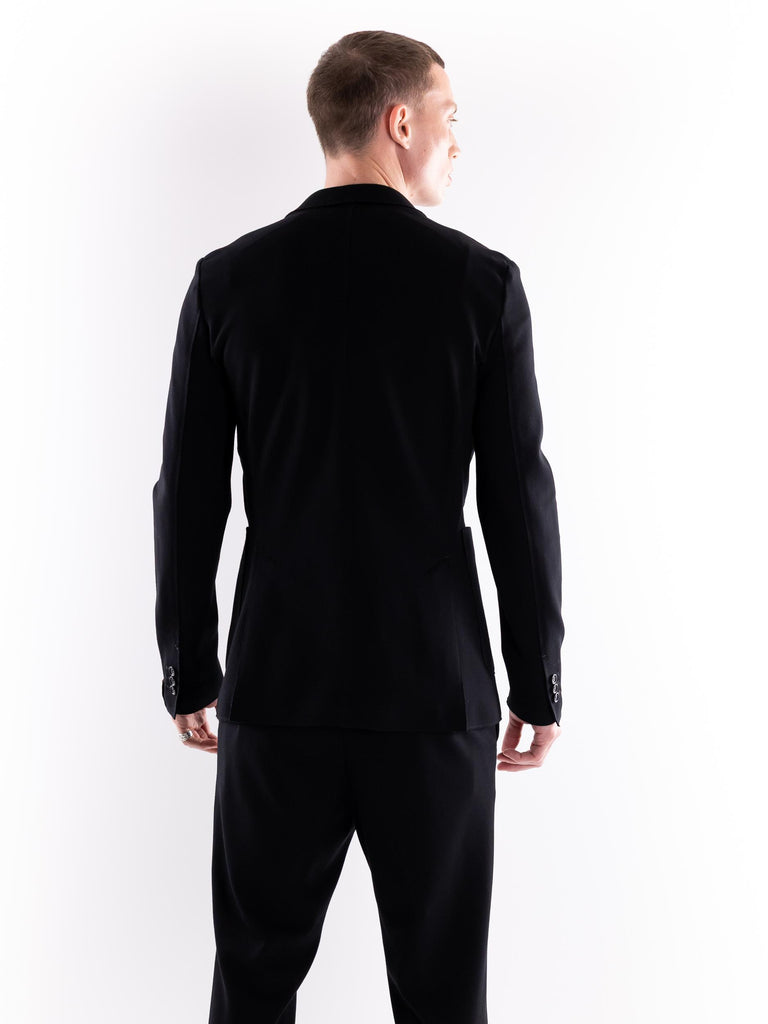 Giacca uomo doppiopetto jersey nera L042 NERO PAOLO PECORA 