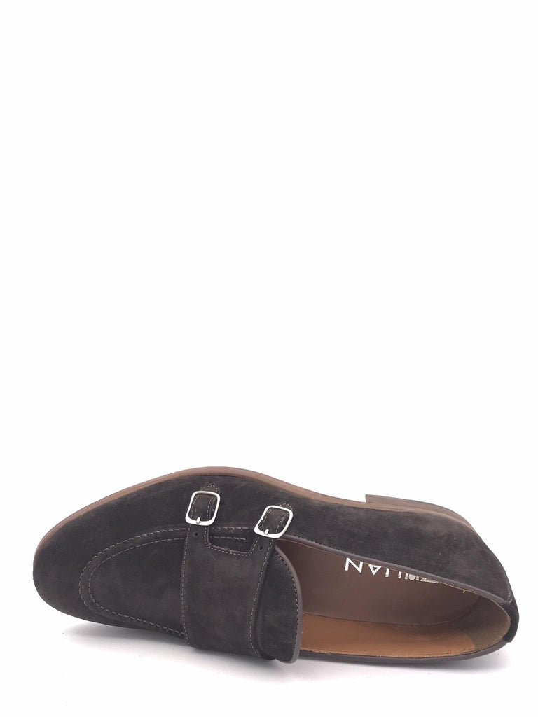 Mocassino Douglas doppia fibia in camoscio marrone DOUGLAS/F MARRONE ZULIAN 