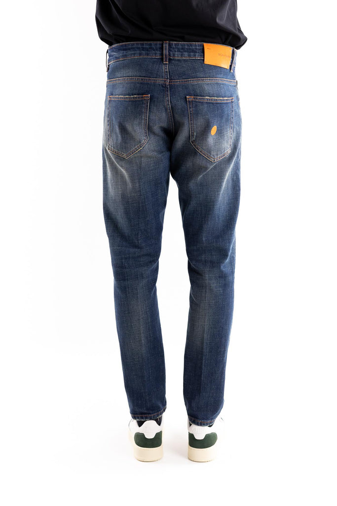 Jeans yaren blu scuro sabbiato M2F5013 BLU SCURO DON THE FULLER 