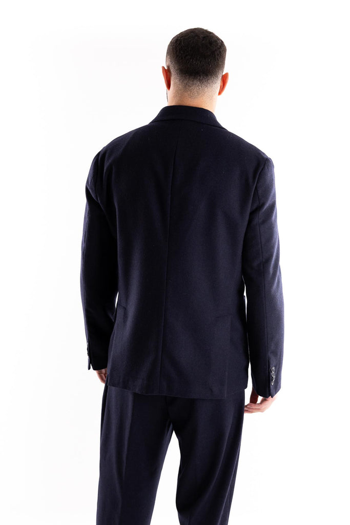 Giacca monopetto in tessuto misto lana blu W5U502 BLU THE EDITOR 