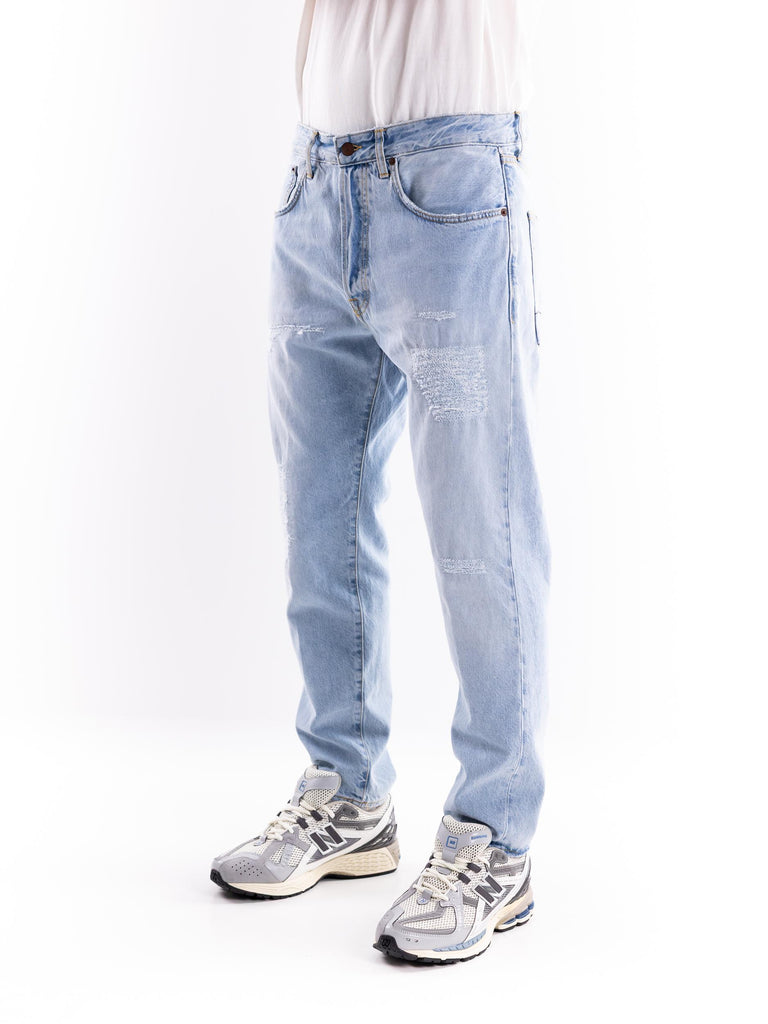 Jeans uomo Rico azzurro chiaro con rammendi M0351 A168AZZURRO People 