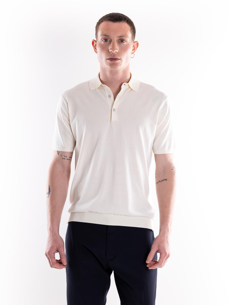 Maglia polo uomo Nito in filo bianca NITO 007BIANCO PEOPLE OF SHIBUYA 