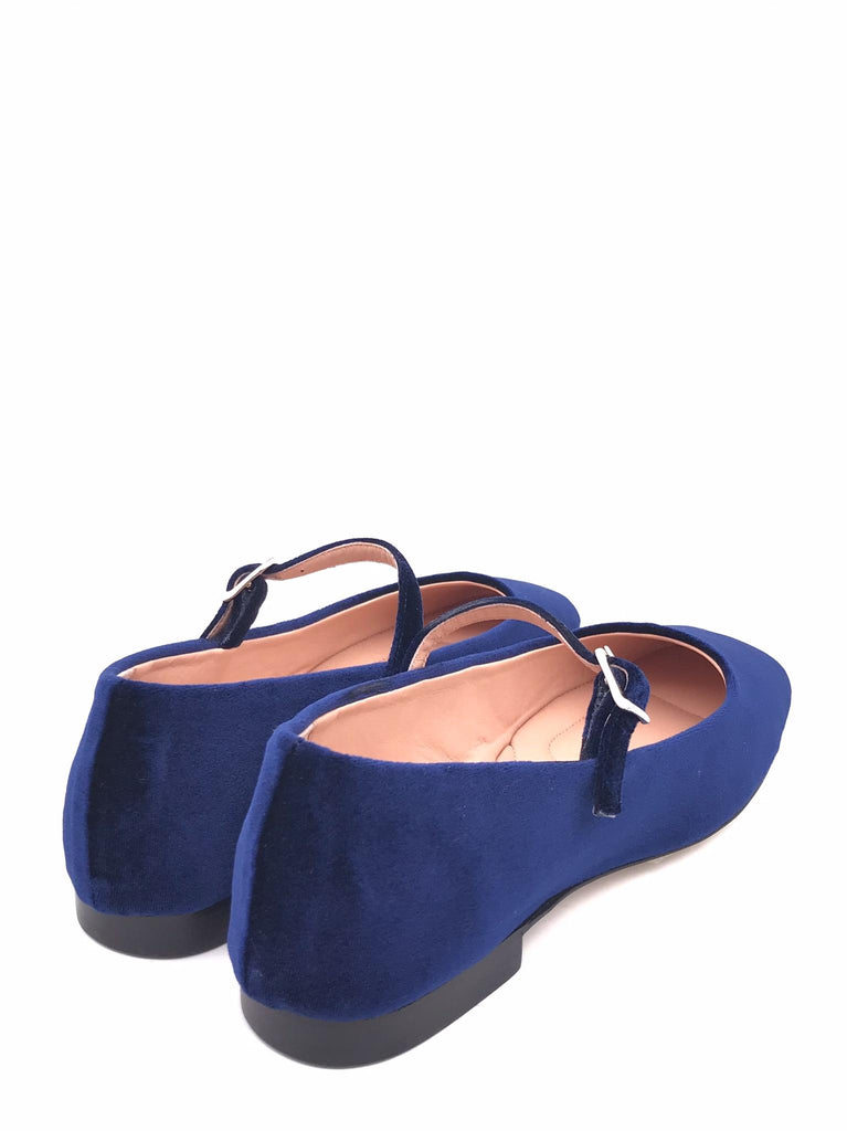 Ballerina donna cinturino velluto blu NA11 BLU ZULIAN 