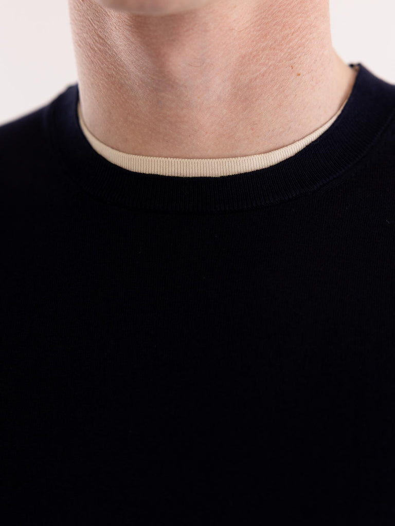 Maglia uomo girocollo in filo kaki