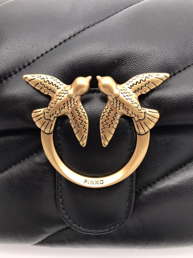 Borsa media love puff maxi quilt nera 100038 A0F2-Z99QNERO PINKO 