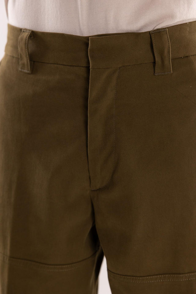 Pantalone cargo in tessuto verde marcio B071 VERDE MARCIO PAOLO PECORA 