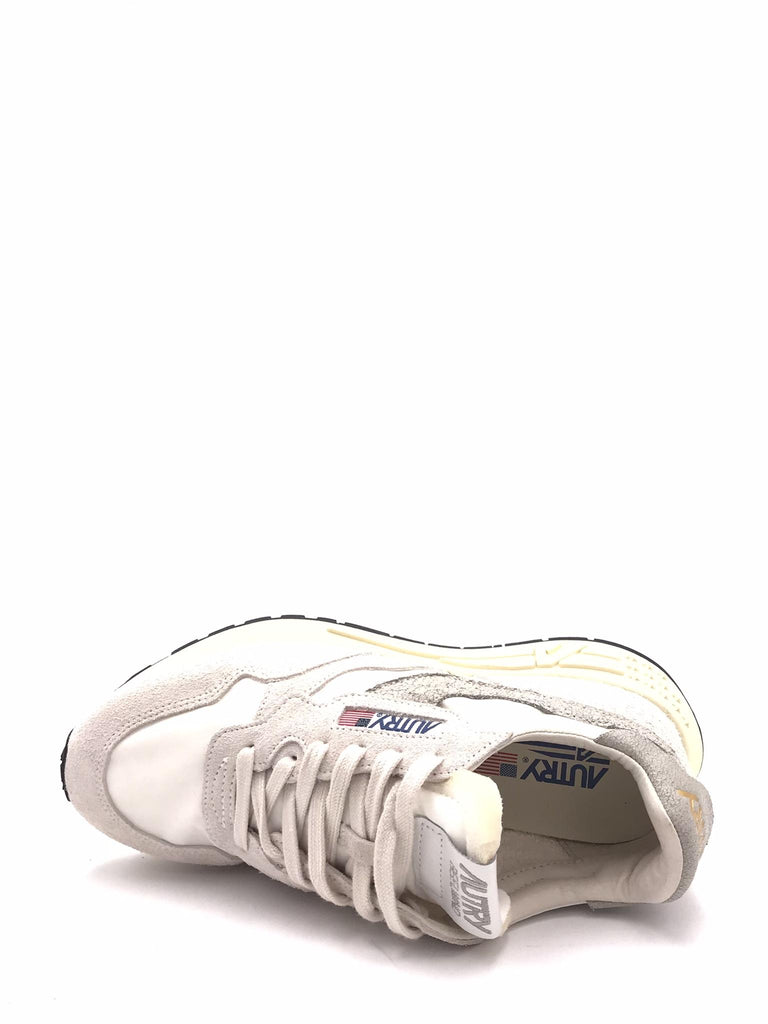 Sneakers Reelwind low in suede, nylon e pelle bianca con dettagli grigio chiaro WWLM-NC04 BIANCA AUTRY 