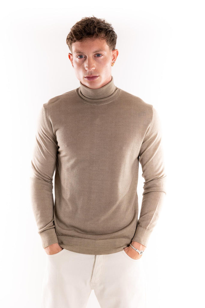 Maglia lupetto color mud OF1F2W5M008 BEIGE OUTFIT 