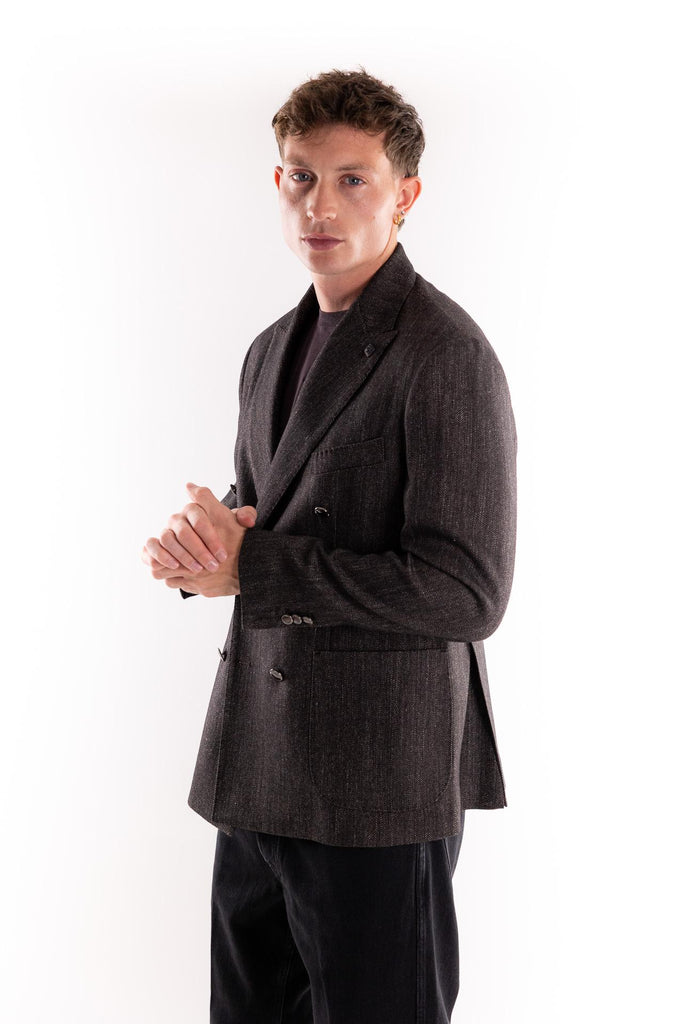Giacca il Gobbo misto lana nera OF1F2W5G014 NERO OUTFIT 