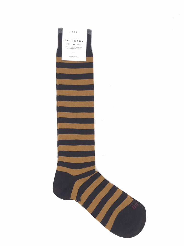 Calzini stripe rugby new militare-giallo FW250041 MILITARE-GIALLO IN THE BOX 