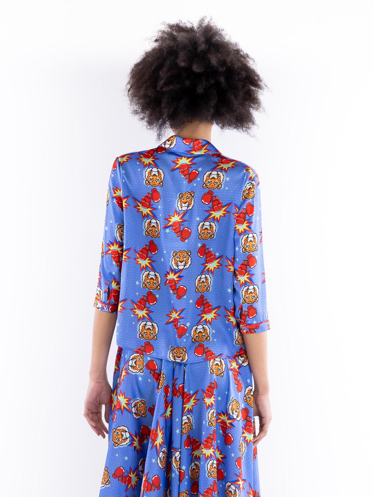 Camicia Spoon fantasia Tiger blu SPOON 25BLUETTE IL THE' DELLE 5 
