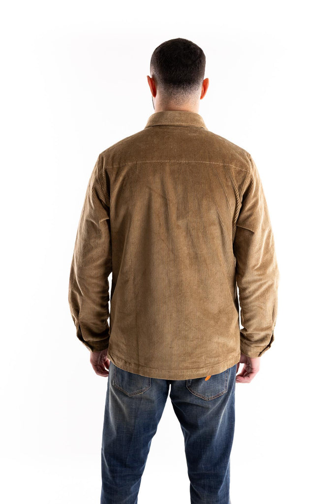 Camicia over in velluto cammello FW250164 CAMMELLO IN THE BOX 