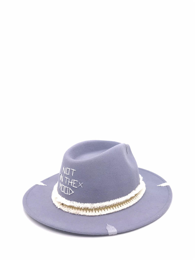 Cappello classico not in the mood azzurro FW-C18 NOT IN THE MOODAZZURRO THE HAT GANG 