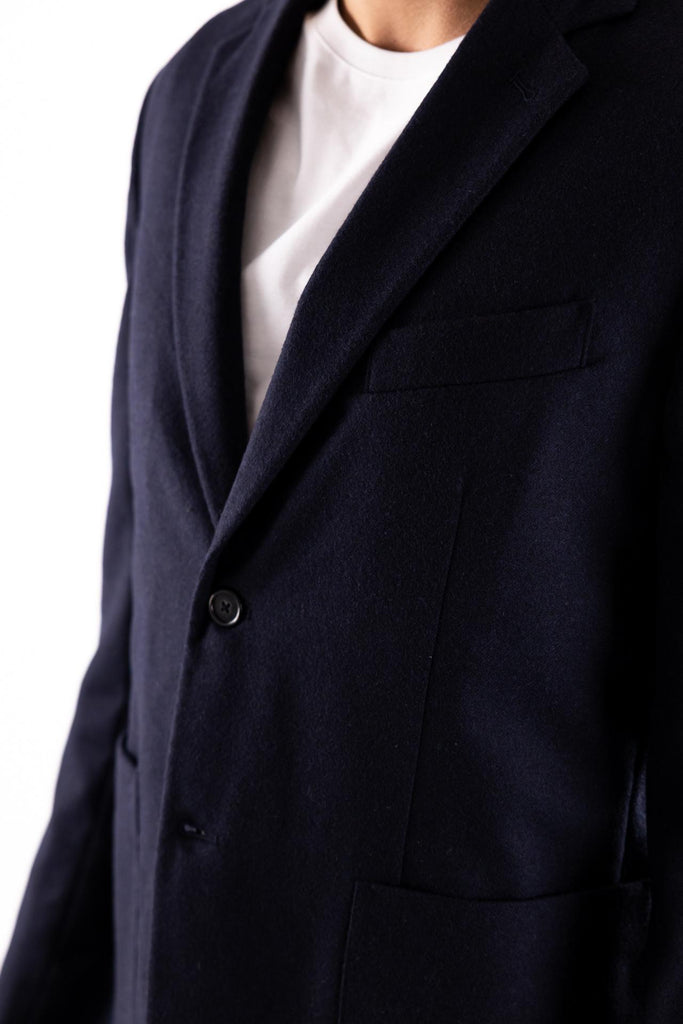 Giacca monopetto in tessuto misto lana blu W5U502 BLU THE EDITOR 