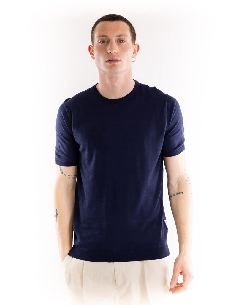 T-shirt Uomo Pakse in filo blu PAKSE 790BLU PEOPLE OF SHIBUYA 