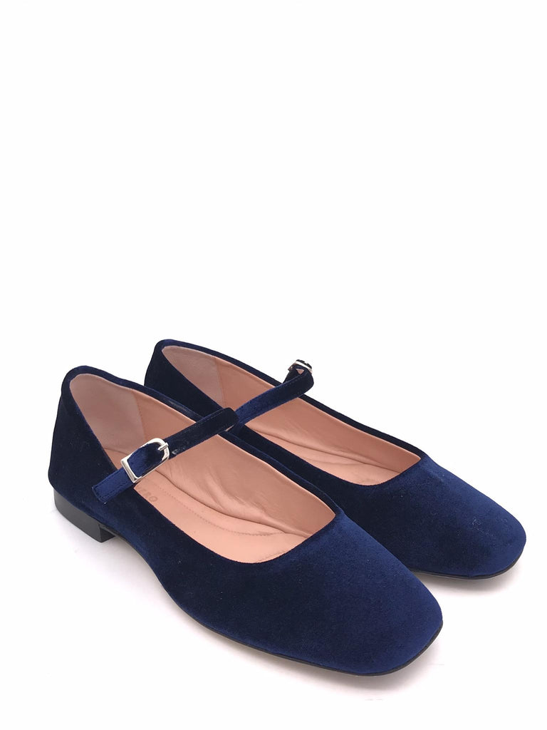 Ballerina donna cinturino velluto blu NA11 BLU ZULIAN 