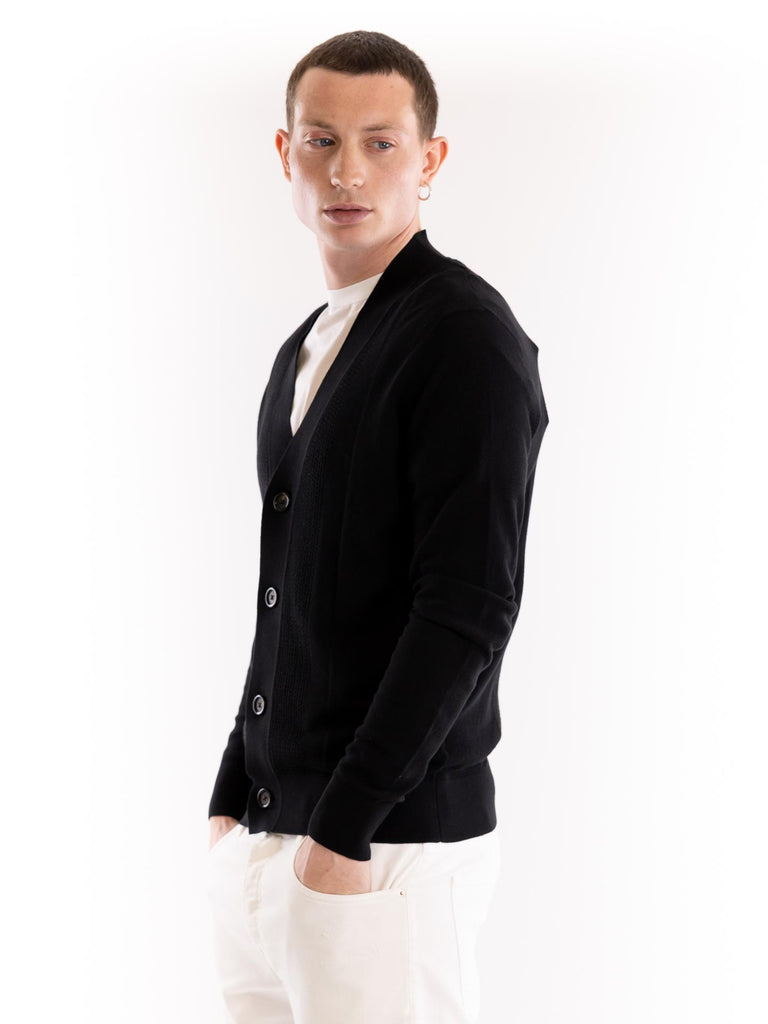 Cardigan uomo nero A043 F3009000 PAOLO PECORA 