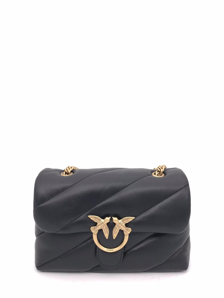 Borsa media love puff maxi quilt nera 100038 A0F2-Z99QNERO PINKO 