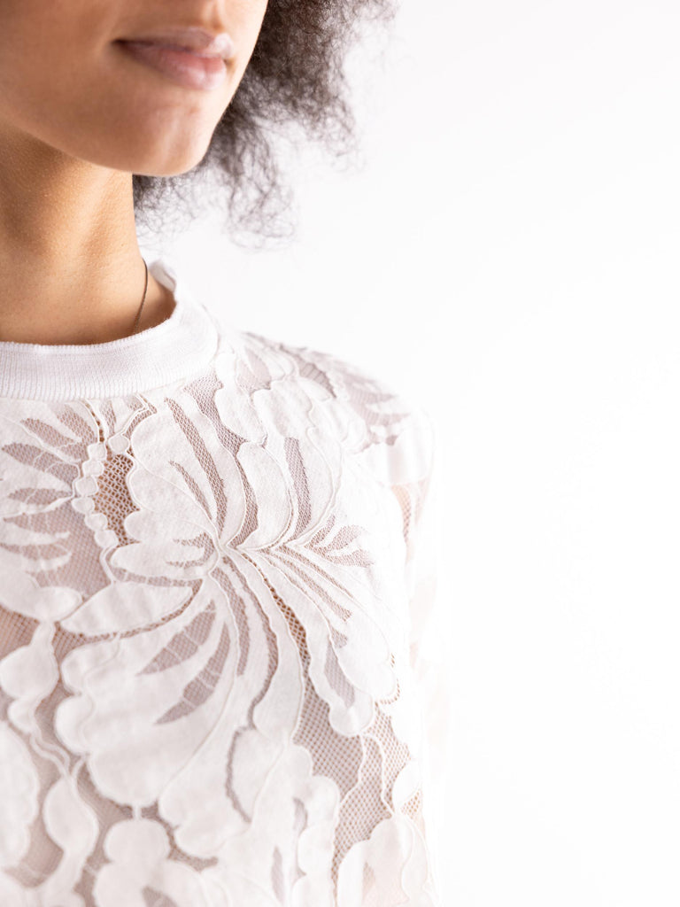 Maglia donna effetto pizzo panna SERIDIA 044 H2O 
