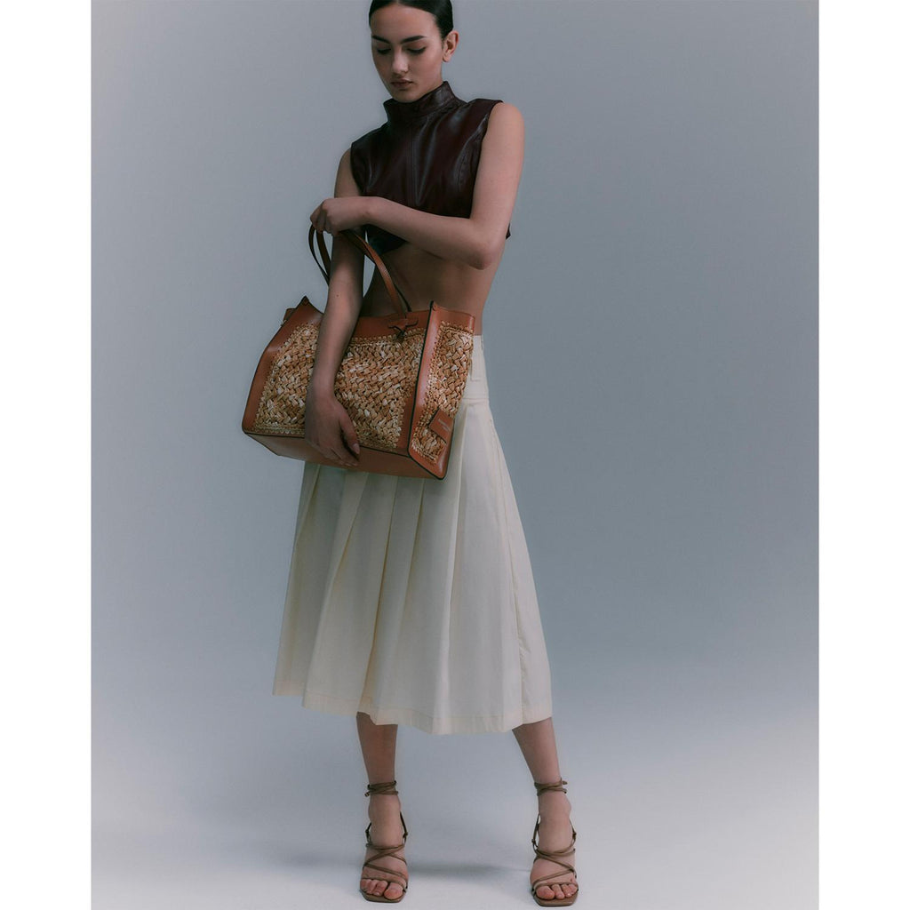 Borsa Marcella raffia naturale BS11710 CUOIO GIANNI CHIARINI 