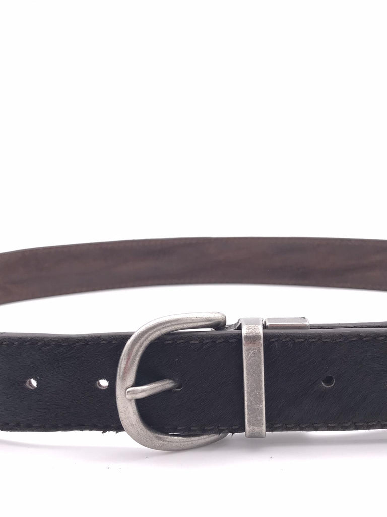 Cintura uomo duble face in cavallino e pelle moro MRF252C010 TESTA DI MORO MINORONZONI 