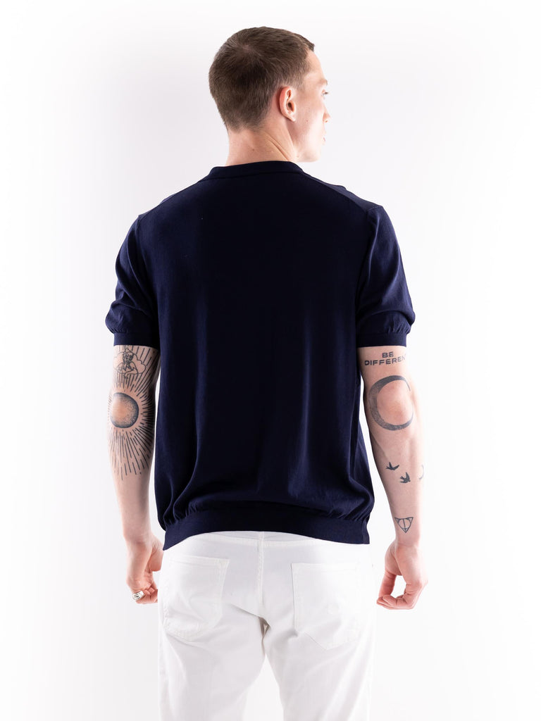 Maglia Polo uomo Nosaka in filo blu NOSAKA 790BLU PEOPLE OF SHIBUYA 