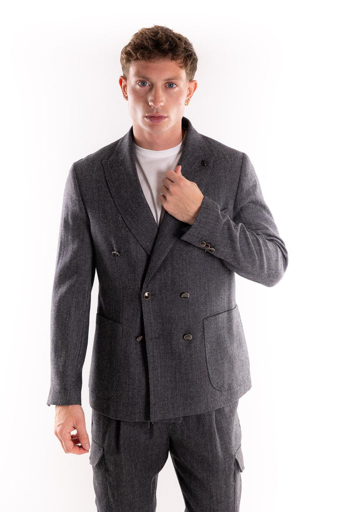 Giacca il Gobbo misto lana antracite OF1F2W5G014 ANTRACITE OUTFIT 