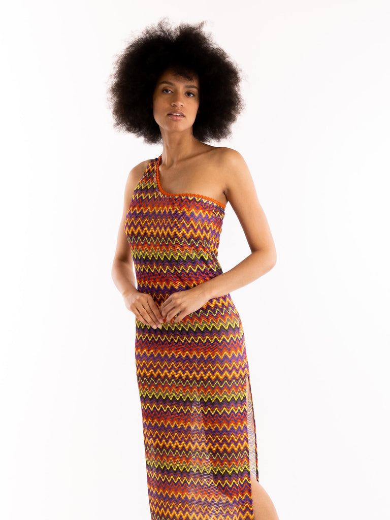 Abito copri costume lungo chevron FGCW3819 MULTICOLOR 4 GIVENESS 