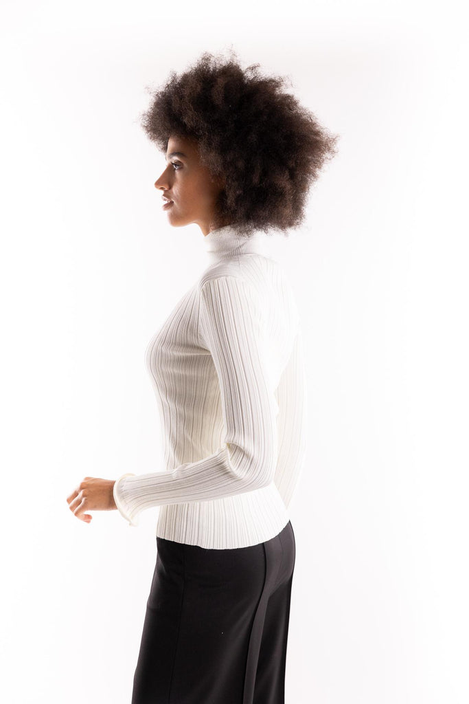 Maglia Iato lupetto a costine panna 2523366092200 003PANNA MARELLA 