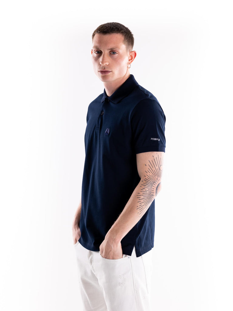 Maglia polo in cotone blu PM888 BLU PEOPLE OF SHIBUYA 