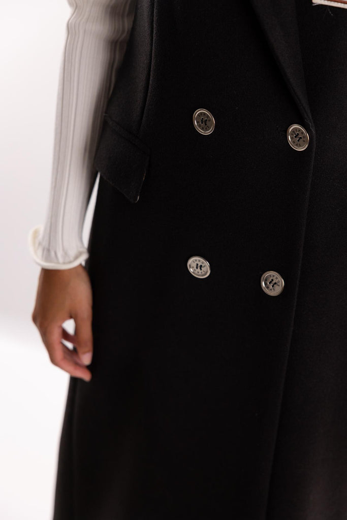 Cappotto smanicato nero 15102 NERO 5 PROGRESS 