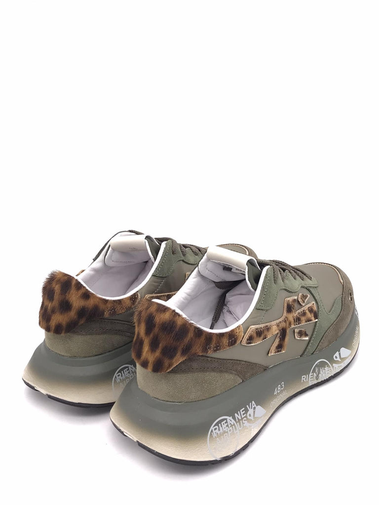 Sneakers Lauryn verde militare<BR/><BR/> 7790 MILITARE PREMIATA 