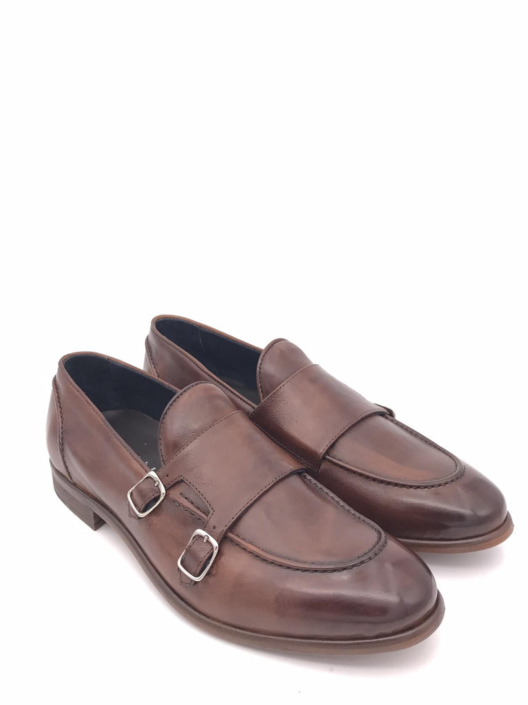 Mocassino Douglas doppia fibia in pelle marrone DOUGLAS/F GUANTOMARRONE ZULIAN 