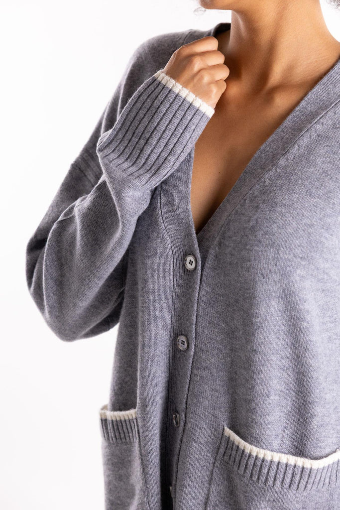 Maglia cardigan lungo Tasmania grigio 105451 A2Q9GRIGIO PINKO 