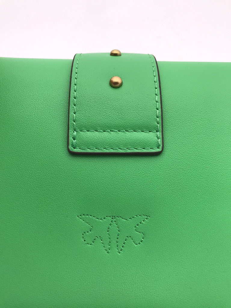 Borsa love one mini slouchy verde 104340 A0QOVERDE ACCESO PINKO 