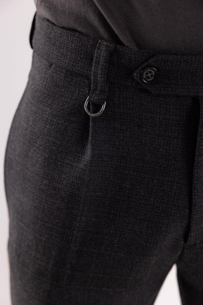 Pantalone in tessuto con quadro fondo grigio B063 3086GRIGIO PAOLO PECORA 