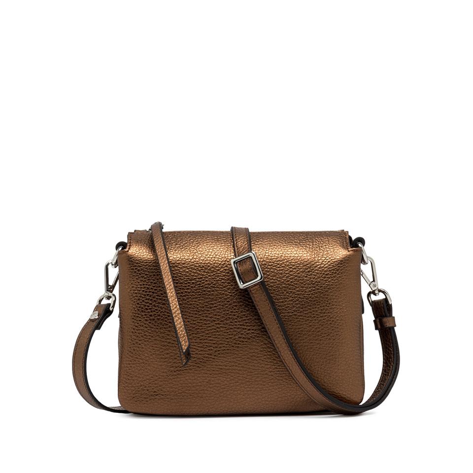 Borsa Three in pelle laminata toasted BS4362 BRONZO GIANNI CHIARINI 