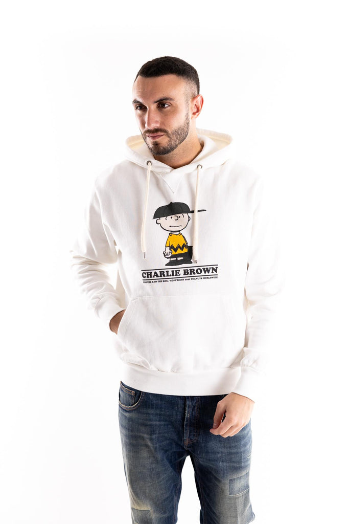 Felpa con cappuccio con stampa peanuts bianca FW220107 BIANCA IN THE BOX 