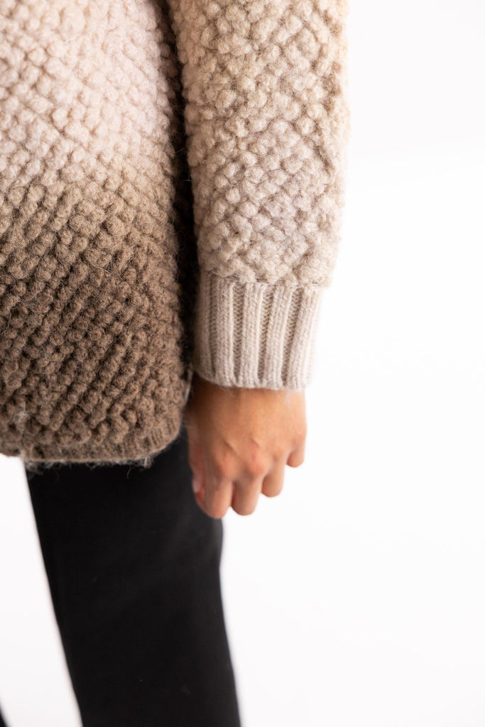 Cappotto in punto pelliccia beige GBKD11004 BEIGE AKEP 