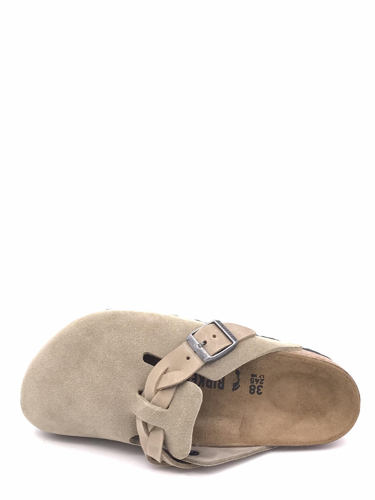 Ciabatta unisex Boston braided taupe