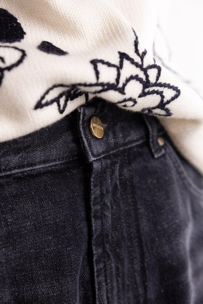 Jeans a palazzo Niki nero W2F5033 NERO DON THE FULLER 