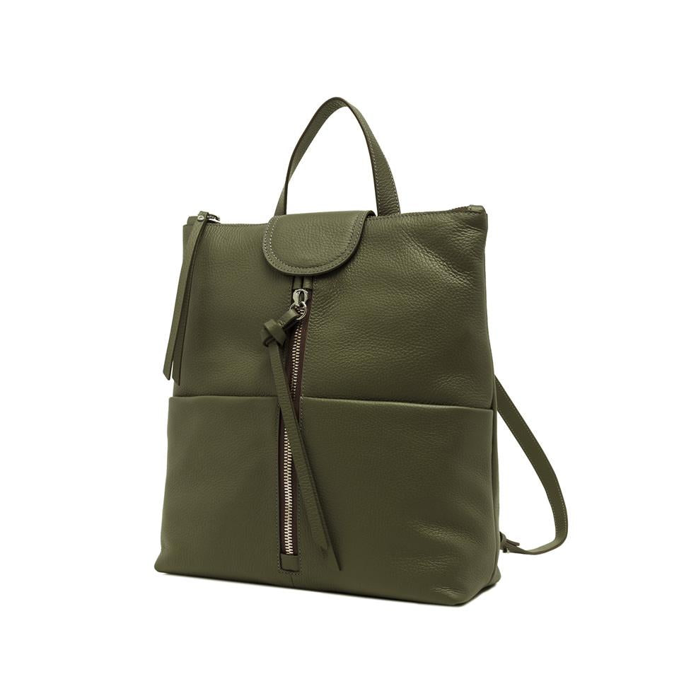 Zaino Giada in pelle bottalata deep fir ZN7040 VERDE GIANNI CHIARINI 