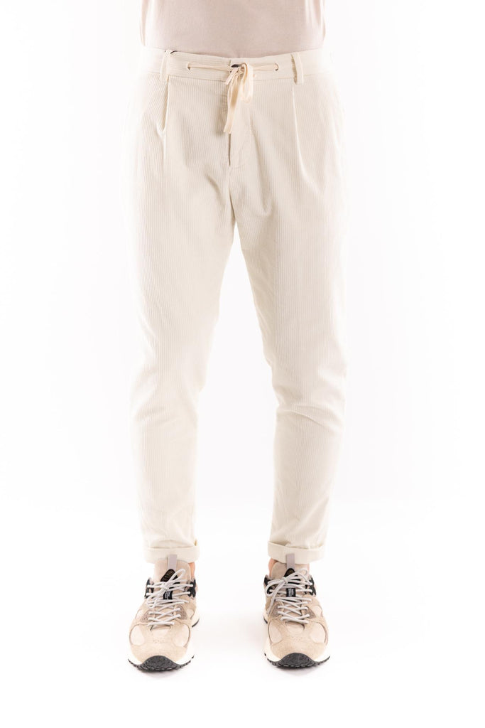 Pantalaccio l'uccello in velluto bianco OF1F2W4I009 BIANCO OUTFIT 